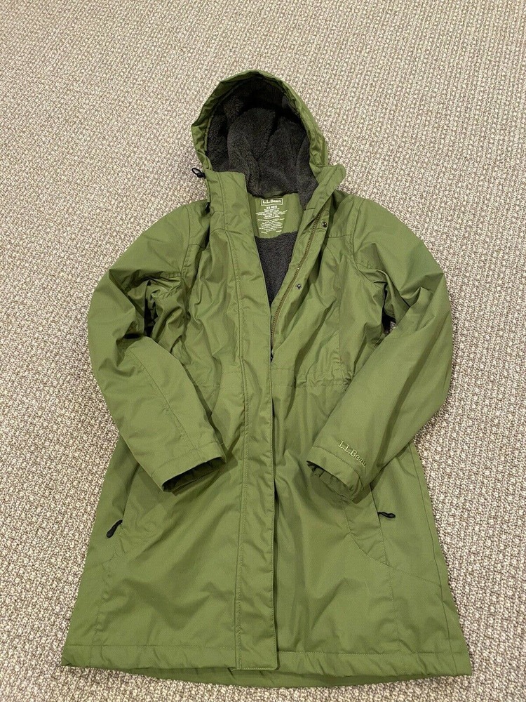 LL BEAN Womens Winter Warmer Coat Size XsmallFleece Lined Water Resistant 271139